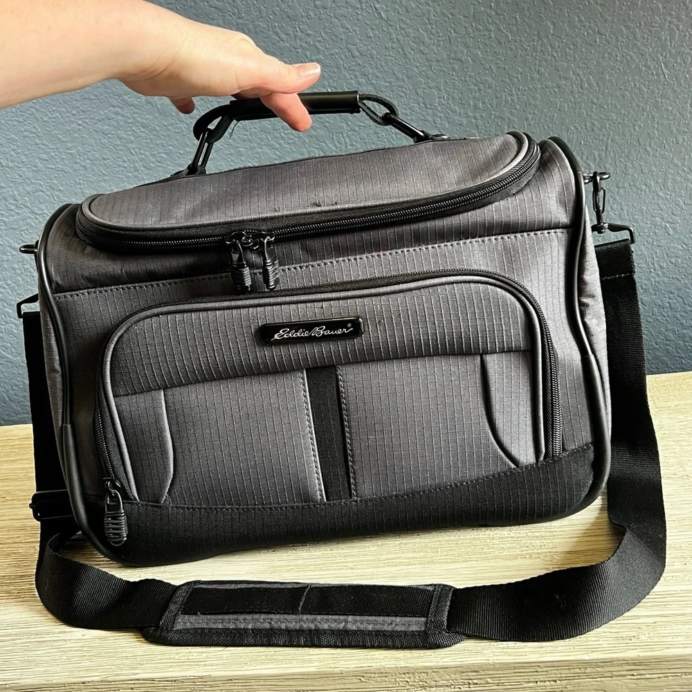 EUC!!! Eddie Bauer Charcoal and Black Carry On Travel Bag